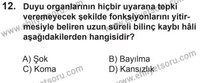 29 Ağustos 2015 Tarihli Sürücü Adayları Sınavı K Kitapçığı 12. Soru