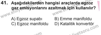 29 Ağustos 2015 Tarihli Sürücü Adayları Sınavı K Kitapçığı 41. Soru