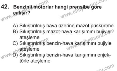 29 Ağustos 2015 Tarihli Sürücü Adayları Sınavı K Kitapçığı 42. Soru