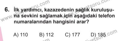 29 Ağustos 2015 Tarihli Sürücü Adayları Sınavı L Kitapçığı 6. Soru