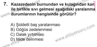 29 Ağustos 2015 Tarihli Sürücü Adayları Sınavı L Kitapçığı 7. Soru