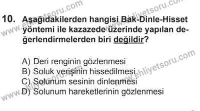 29 Ağustos 2015 Tarihli Sürücü Adayları Sınavı L Kitapçığı 10. Soru