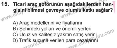 29 Ağustos 2015 Tarihli Sürücü Adayları Sınavı L Kitapçığı 15. Soru