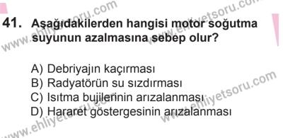 29 Ağustos 2015 Tarihli Sürücü Adayları Sınavı L Kitapçığı 41. Soru