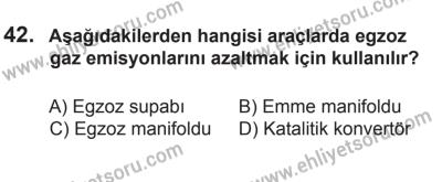 29 Ağustos 2015 Tarihli Sürücü Adayları Sınavı L Kitapçığı 42. Soru