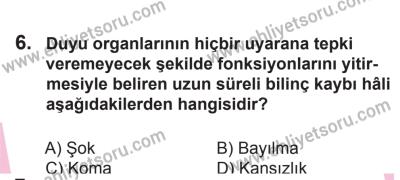 29 Ağustos 2015 Tarihli Sürücü Adayları Sınavı M Kitapçığı 6. Soru