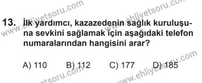 29 Ağustos 2015 Tarihli Sürücü Adayları Sınavı M Kitapçığı 13. Soru