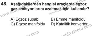 29 Ağustos 2015 Tarihli Sürücü Adayları Sınavı M Kitapçığı 48. Soru