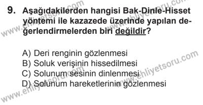 29 Ağustos 2015 Tarihli Sürücü Adayları Sınavı N Kitapçığı 9. Soru