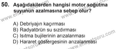 29 Ağustos 2015 Tarihli Sürücü Adayları Sınavı N Kitapçığı 50. Soru