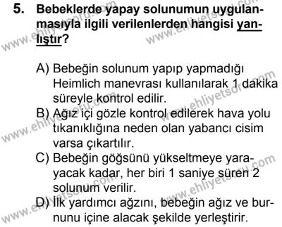 29 Temmuz 2017 Tarihli Sürücü Adayları Sınavı K Kitapçığı 1. Oturum 5. Soru