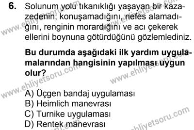 29 Temmuz 2017 Tarihli Sürücü Adayları Sınavı K Kitapçığı 1. Oturum 6. Soru