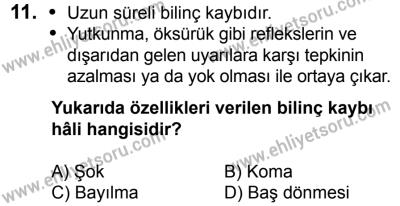 29 Temmuz 2017 Tarihli Sürücü Adayları Sınavı K Kitapçığı 1. Oturum 11. Soru