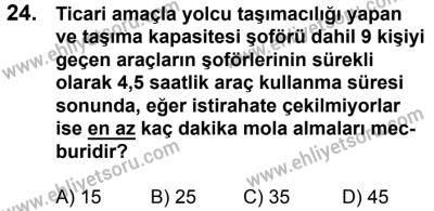 29 Temmuz 2017 Tarihli Sürücü Adayları Sınavı K Kitapçığı 1. Oturum 24. Soru