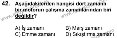 29 Temmuz 2017 Tarihli Sürücü Adayları Sınavı K Kitapçığı 1. Oturum 42. Soru