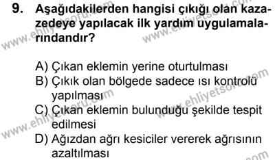 29 Temmuz 2017 Tarihli Sürücü Adayları Sınavı K Kitapçığı 2. Oturum 9. Soru