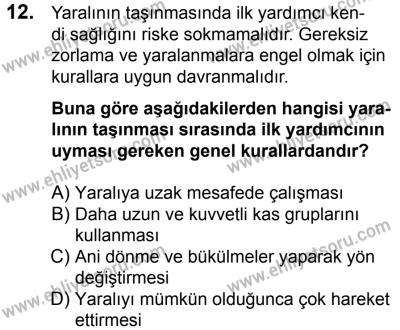 29 Temmuz 2017 Tarihli Sürücü Adayları Sınavı K Kitapçığı 2. Oturum 12. Soru