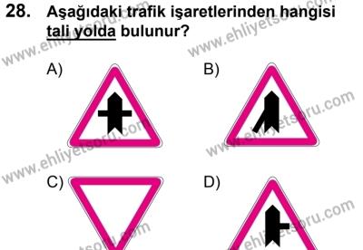 4 Ağustos 2018 Tarihli Sürücü Adayları Sınavı L Kitapçığı 28. Soru