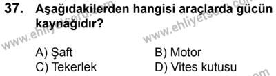 4 Ağustos 2018 Tarihli Sürücü Adayları Sınavı L Kitapçığı 37. Soru