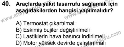 4 Ağustos 2018 Tarihli Sürücü Adayları Sınavı L Kitapçığı 40. Soru