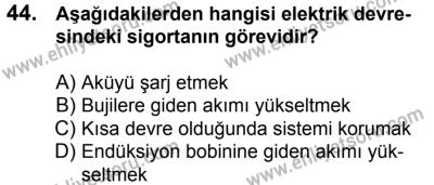 4 Ağustos 2018 Tarihli Sürücü Adayları Sınavı L Kitapçığı 44. Soru
