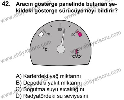 4 Ağustos 2018 Tarihli Sürücü Adayları Sınavı M Kitapçığı 42. Soru