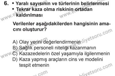 6 Eylül 2014 Tarihli Sürücü Adayları Sınavı K Kitapçığı 6. Soru