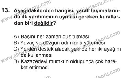6 Eylül 2014 Tarihli Sürücü Adayları Sınavı K Kitapçığı 13. Soru