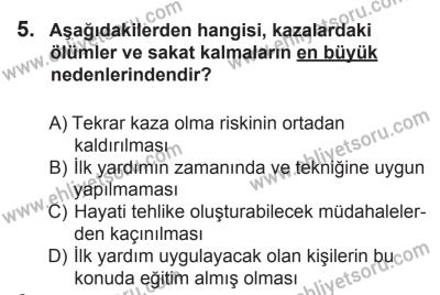 6 Eylül 2014 Tarihli Sürücü Adayları Sınavı L Kitapçığı 5. Soru