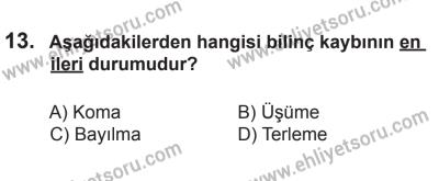 6 Eylül 2014 Tarihli Sürücü Adayları Sınavı L Kitapçığı 13. Soru