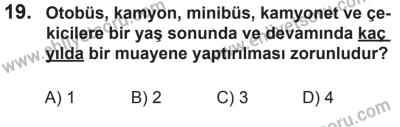 6 Eylül 2014 Tarihli Sürücü Adayları Sınavı L Kitapçığı 19. Soru