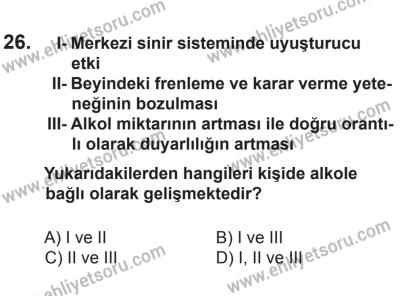 6 Eylül 2014 Tarihli Sürücü Adayları Sınavı L Kitapçığı 26. Soru