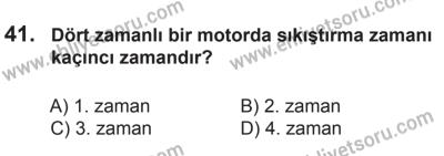 6 Eylül 2014 Tarihli Sürücü Adayları Sınavı L Kitapçığı 41. Soru
