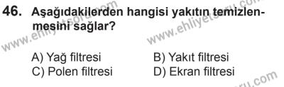 6 Eylül 2014 Tarihli Sürücü Adayları Sınavı L Kitapçığı 46. Soru