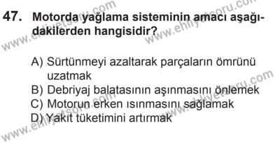 6 Eylül 2014 Tarihli Sürücü Adayları Sınavı L Kitapçığı 47. Soru