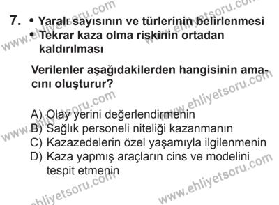 6 Eylül 2014 Tarihli Sürücü Adayları Sınavı M Kitapçığı 7. Soru