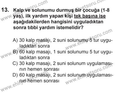 6 Eylül 2014 Tarihli Sürücü Adayları Sınavı M Kitapçığı 13. Soru
