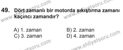 6 Eylül 2014 Tarihli Sürücü Adayları Sınavı M Kitapçığı 49. Soru