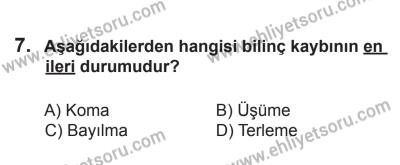 6 Eylül 2014 Tarihli Sürücü Adayları Sınavı N Kitapçığı 7. Soru