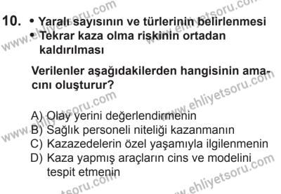 6 Eylül 2014 Tarihli Sürücü Adayları Sınavı N Kitapçığı 10. Soru