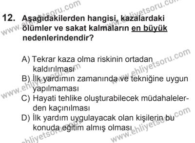 6 Eylül 2014 Tarihli Sürücü Adayları Sınavı N Kitapçığı 12. Soru