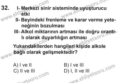 6 Eylül 2014 Tarihli Sürücü Adayları Sınavı N Kitapçığı 32. Soru