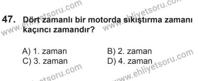 6 Eylül 2014 Tarihli Sürücü Adayları Sınavı N Kitapçığı 47. Soru