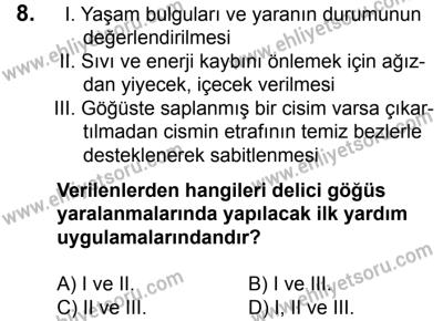 7 Ekim 2017 Tarihli Sürücü Adayları Sınavı K Kitapçığı 2. Oturum 8. Soru