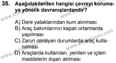 7 Ekim 2017 Tarihli Sürücü Adayları Sınavı K Kitapçığı 2. Oturum 35. Soru