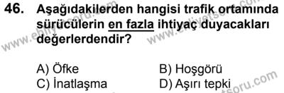 7 Ekim 2017 Tarihli Sürücü Adayları Sınavı K Kitapçığı 2. Oturum 46. Soru