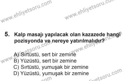 8 Aralık 2013 Tarihli Sürücü Adayları Sınavı K Kitapçığı 5. Soru