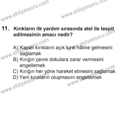 8 Aralık 2013 Tarihli Sürücü Adayları Sınavı K Kitapçığı 11. Soru