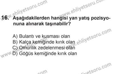 8 Aralık 2013 Tarihli Sürücü Adayları Sınavı K Kitapçığı 16. Soru