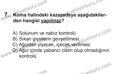 8 Aralık 2013 Tarihli Sürücü Adayları Sınavı L Kitapçığı 7. Soru